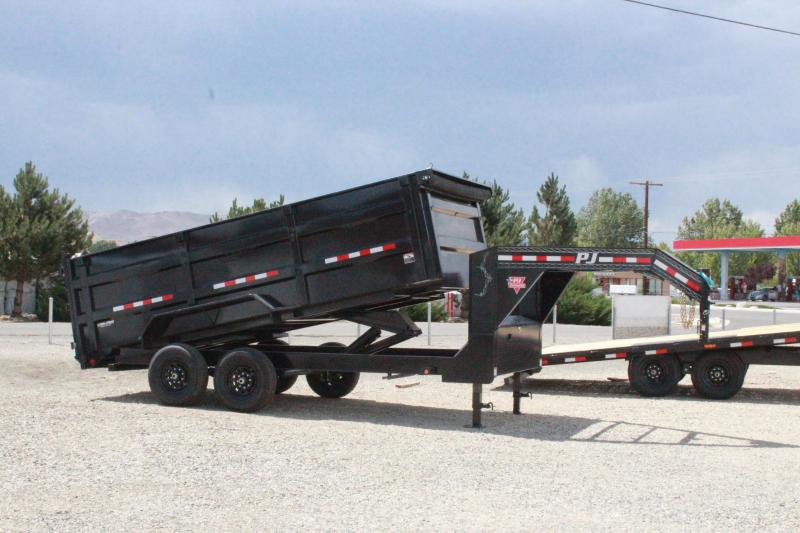 PJ Trailers 16' Low Pro High Side Gooseneck Dump Trailer PJ Trailers 16' Low Pro High Side Gooseneck Dump Trailer