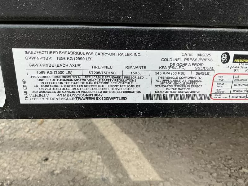 new Utility Trailers Carry-On  for sale, in Yerington, NV Thumbnail 5