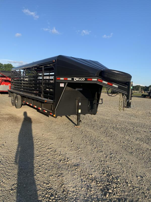 2020 Delco Trailers 24x6 Metal Top Stock Livestock Trailer 2020 Delco Trailers 24x6 Metal Top Stock Livestock Trailer