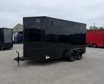 2027 Titanium -New 7x14 -BlackOut .080 Polycore Ext - 7' Int Ht - Cargo / Enclosed Trailer