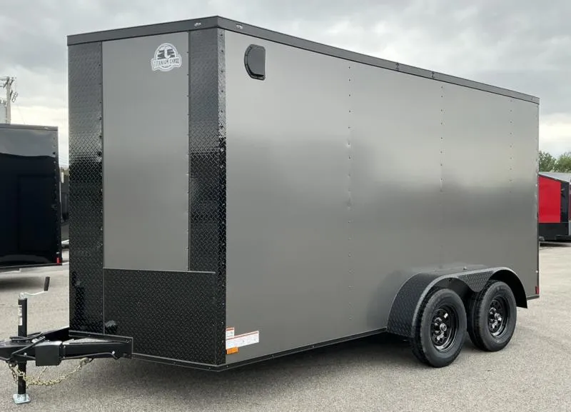 2026 Titanium -New 7x14 - Gray/BlackOut .080 Polycore Ext - 7' Int Ht - Cargo/Enclosed Trailer