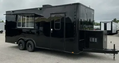 2026 Quality Cargo -New 8.5x20 - BlackOut Premier Concession Trailer - Hood Vent - Sinks - A/C - Ele