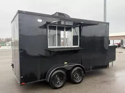2026 Quality Cargo New 7x14 - Premier Concession Trailer - Sinks - A/C - Electric