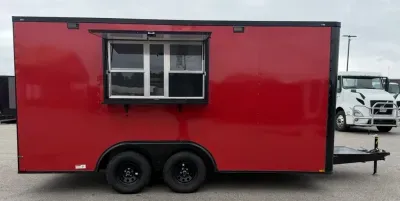 2026 Quality Cargo -New 8.5x16 -Premier Concession Trailer - Sinks - Electric