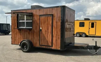 2027 Quality Cargo - New 7x12 - Premier Concession Trailer - Sinks - A/C - Electric