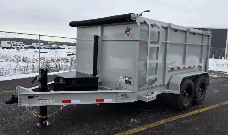 2026 Panther Cargo -New 7x12 - 8k Axles - 4' High Sides - Telescopic Cylinder - Dump Trailer