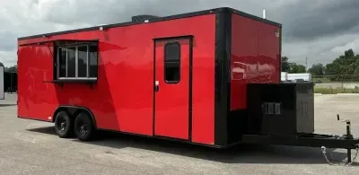 2026 Quality Cargo -New 8.5x24 - BlackOut Premier Concession Trailer - Hood Vent - Sinks - A/C - 