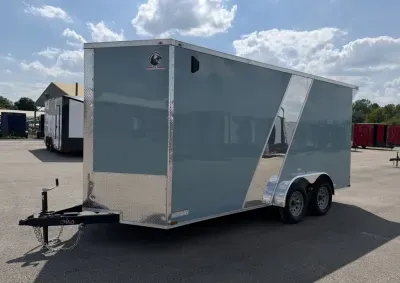 2026 Quality Cargo -New 7x16 - Wing - Blue .080 PolyCore Ext - 7' Int Ht - Cargo / Enclosed Trailer