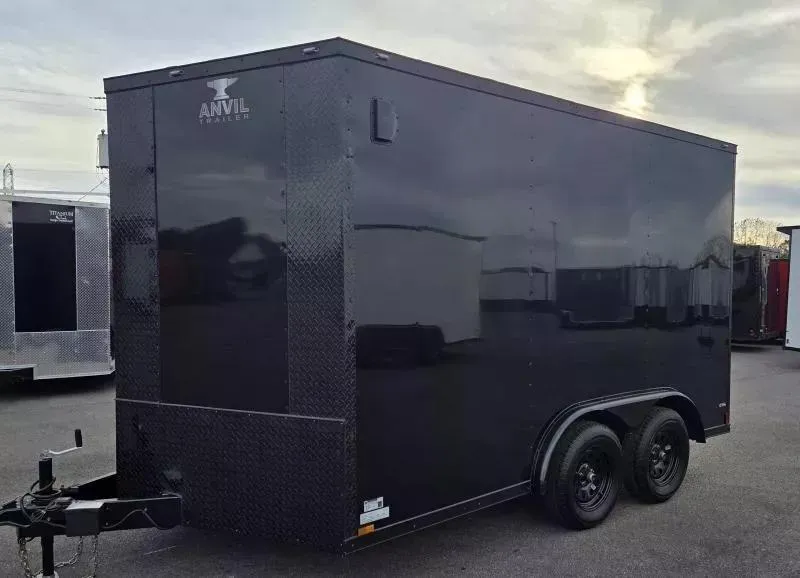 2025 Anvil -New 8x12 BlackOut - .080 Polycore Ext - Electric Pkg with A/C - Enclosed Trailer