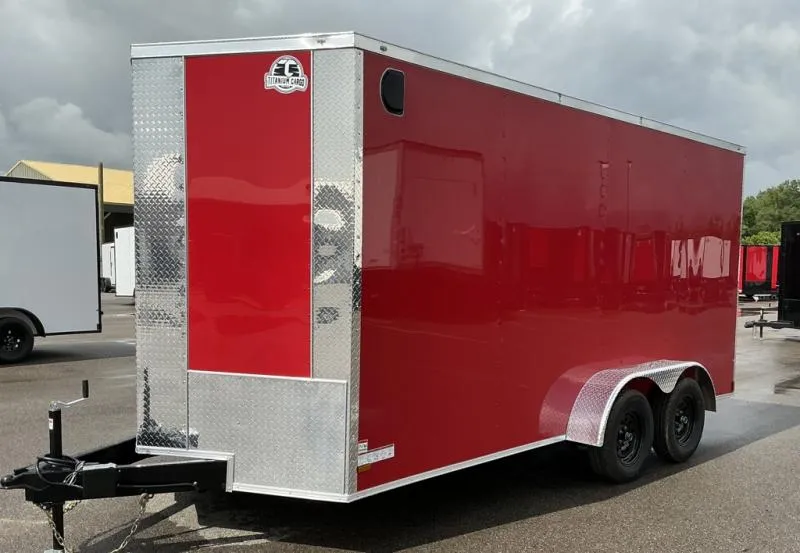 2026 Titanium -New 7x16 - .080 PolyCore Ext - 7' Int Ht - Cargo / Enclosed Trailer