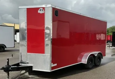 2026 Titanium -New 7x16 - .080 PolyCore Ext - 7' Int Ht - Cargo / Enclosed Trailer