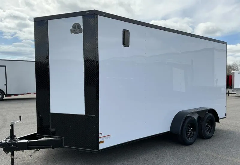 2026 Titanium -New 7x16 - White/BlackOut .080 PolyCore Ext - 7' Int Ht - Cargo/Enclosed Trailer
