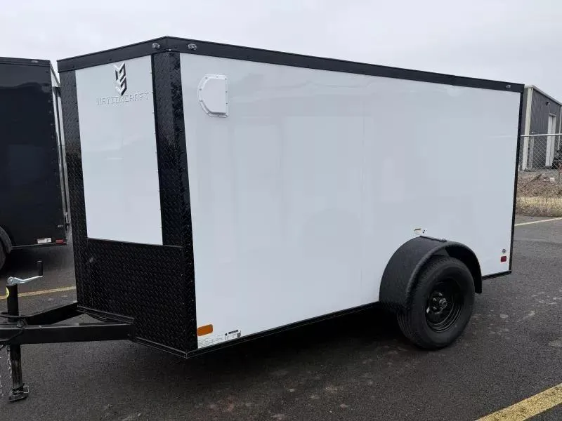 2026 NationCraft Trailers New 5x10 - White/BlackOut Screwless .080 Ext - Cargo / Enclosed Trailer