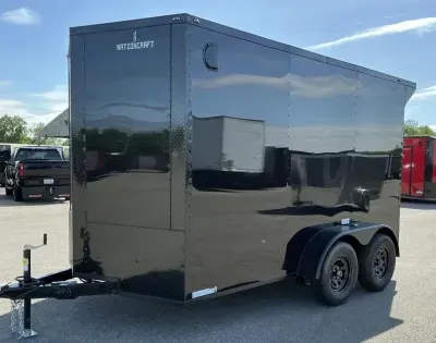 2026 NationCraft Trailers -New 7x12 - Wing - BlackOut .080 Polycore Ext - 7' Int Ht - Cargo / Enclos