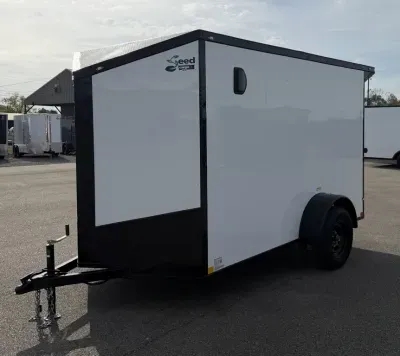 2027 Seed -New 6x10 - Wing - Full 16" On-Center Frame - White/BlackOut .080 Polycore Ext-Cargo/En