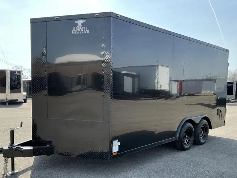2026 Anvil -New 8.5x16-Barn Doors-BlackOut .080 Polycor Ext-7' Int Ht-Cargo/Enclosed Trailer