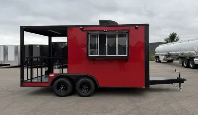 2026 Quality Cargo -New 8.5x16 -Premier Concession Trailer - Sinks - Electric / AC