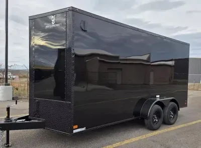 2026 NationCraft Trailers 7x16 - BlackOut Screwless .080 PolyCore Ext - 7' Int Ht - Cargo / Enclosed