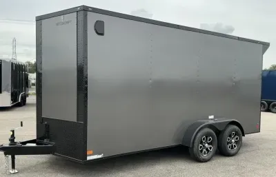 2026 NationCraft Trailers -New 7x16 - Wing - Gray/BlackOut .080 PolyCore Ext - 7' Int Ht - Cargo