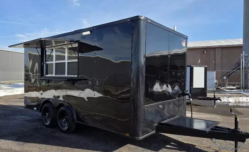 2026 Quality Cargo New 8.5x16 - Premier Concession Trailer - Sinks - A/C - Electric