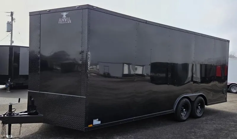 2026 Anvil -New 8.5x20-BlackOut .080 PolyCor Ext-5200# Axles-7' Int Ht-Car Hauler/Enclosed Trailer