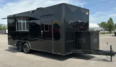2026 Quality Cargo - New 8.5x20 - BlackOut Premier Concession Trailer - Hood Vent - Sinks - A/C -