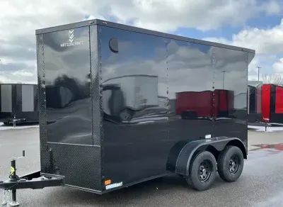 2026 NationCraft Trailers -New 7x12 - Wing - BlackOut .080 Polycore Ext - 7' Int Ht - Cargo / Enclos