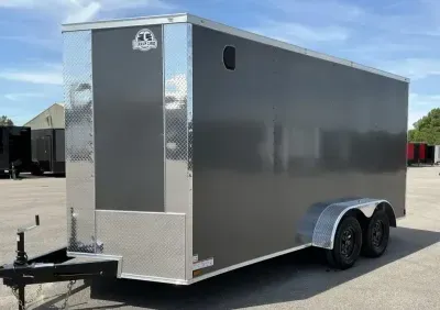 2026 Titanium -New 7x16 - .080 PolyCore Ext - 7' Int Ht - Cargo / Enclosed Trailer