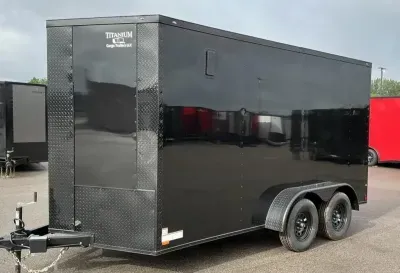 2026 Titanium -New 7x14 - BlackOut .080 Polycore Ext - 7' Int Ht - Cargo / Enclosed Trailer