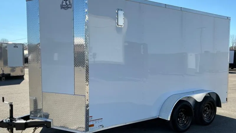2026 Titanium - New 7x14 - .080 Polycore Ext - 7' Int Ht Cargo / Enclosed Trailer
