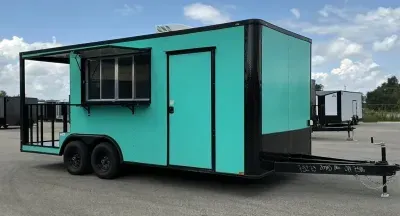 2027 Quality Cargo -New 8.5x20 - Porch  Concession Trailer - Sinks - A/C - Electric