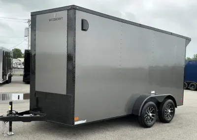 2026 NationCraft Trailers - New 7x14 - Gray / BlackOut .080 PolyCore Ext - 7' Int Ht - Cargo / En