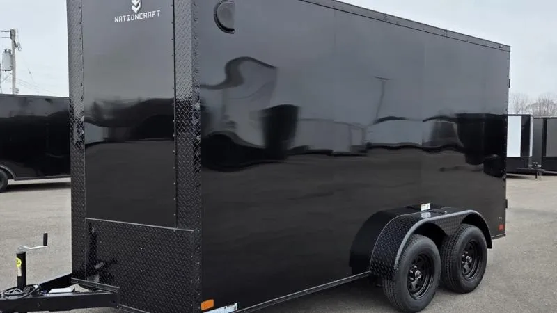2026 NationCraft Trailers New 7x14 - Barn Door - BlackOut .080 PolyCore Ext - 7' Int Ht - Cargo /