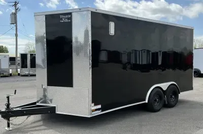 2026 Titanium -New 8.5x16 - 5,200# Axles -Barn Door - .080 Polycore Ext-7' Int Ht-Cargo/Enclosed Tra
