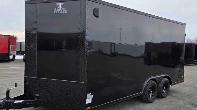2026 Anvil -New -8.5x16-Barn Doors - BlackOut .080 Polycor Ext -7' Int Ht - Cargo / Enclosed Trailer