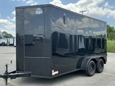 2026 Titanium -New 7x14 - BlackOut .080 Polycore Ext - 7' Int Ht - Cargo / Enclosed Trailer