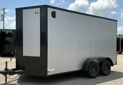 2026 Titanium -New 7x14 - Silver/BlackOut .080 Polycore Ext - 7' Int Ht - Cargo / Enclosed Trailer
