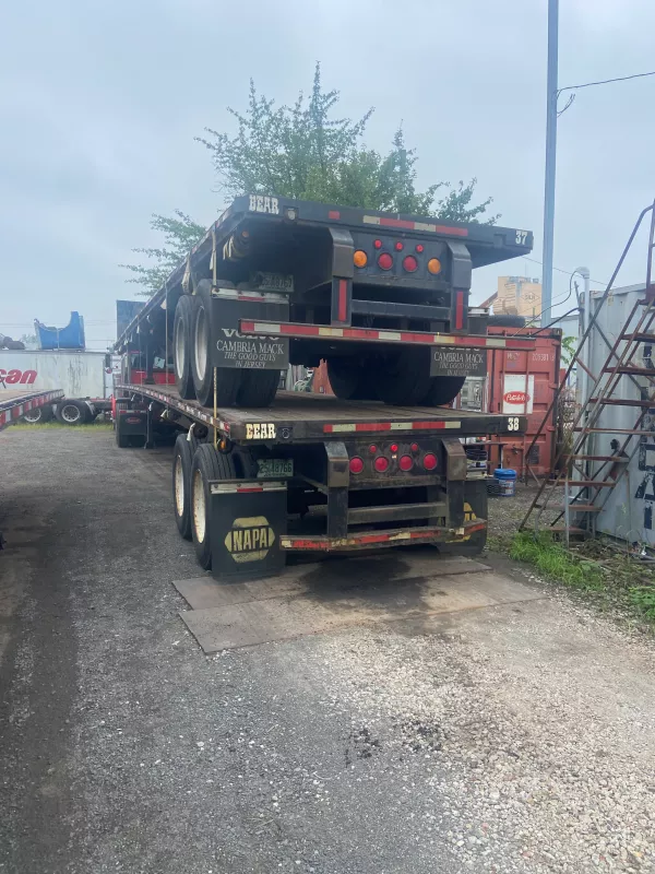 Two 2002 Wabash National Flatbed Semi Trailers