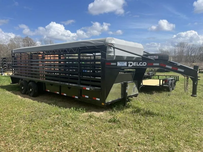 2026 Delco 6.8X24 Gooseneck Livestock 