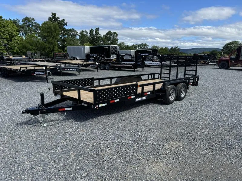 2026 Sure-Trac 7x24' Tube Top ATV Side Ramps Utility Landscape Trailer 9900# GVW * 5200# AXLE UPGRADE * 7K JACK * 2X3" TUBE TOP RAIL * HD GATE * 5" TONGUE AND FRAME