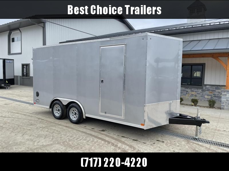 2021 ITI Cargo 8.5x16 Enclosed Car Hauler Trailer 7000# GVW * 7' HEIGHT UTV PKG * SILVER EXTERIOR * .030 SEMI-SCREWLESS * RV DOOR * 1 PC ROOF * 3/8" WALLS * 3/4" FLOOR * PLYWOOD * TRIPLE TUBE TONGUE * 6'6" INTERIOR * 24" STONEGUARD * HIGH GLOSS PAINTED FR 2021 ITI Cargo 8.5x16 Enclosed Car Hauler Trailer 7000# GVW * 7' HEIGHT UTV PKG * SILVER EXTERIOR * .030 SEMI-SCREWLESS * RV DOOR * 1 PC ROOF * 3/8" WALLS * 3/4" FLOOR * PLYWOOD * TRIPLE TUBE TONGUE * 6'6" INTERIOR * 24" STONEGUARD * HIGH GLOSS PAINTED FR