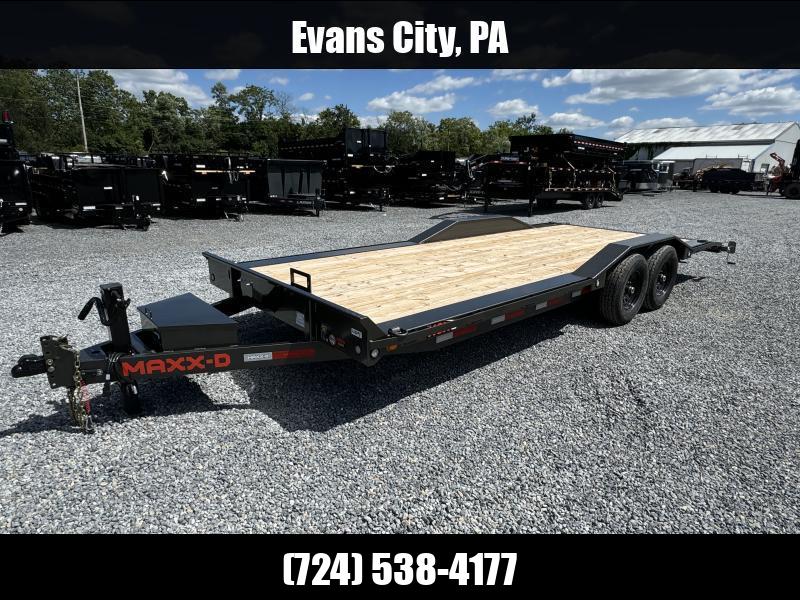 2025 MAXXD 102x24 Car Hauler Trailer 14000# GVW * BLACKWOOD FLOOR * DESERT TAN * TOOLBOX * HYDRAULIC JACK * SOLAR CHARGER * 12" O.C. C/M * STABILIZER JACKS * SLIPPER SPRINGS * 16" O.C CROSSMEMBERS * RUBRAIL/STAKE POCKETS 1750183919