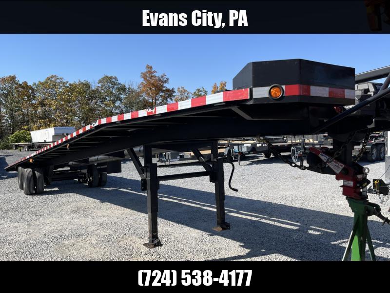 USED Big Tex 51' Gooseneck Wedge 3-Car Hauler Trailer 20000# GVW * TRAILER HAULING PACKAGE * NEW PAINT * LOTS OF NEW PARTS * RECENTLY RESTORED * NEW 12000# WINCH SYNTHETIC ROPE * NEW TIRES * NEW BRAKES AND DRUMS * SHOCKER HITCH 1761584120