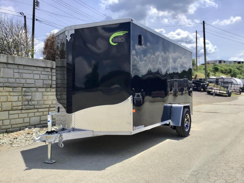 2021 Neo 6x12 NAVF Aluminum Enclosed Cargo Trailer * RAMP DOOR * BLACK * ALUMINUM WHEELS 2021 Neo 6x12 NAVF Aluminum Enclosed Cargo Trailer * RAMP DOOR * BLACK * ALUMINUM WHEELS