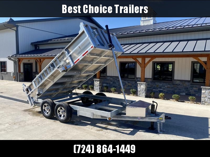 2022 QSA 7x14' Aluminum Dump Trailer 14000# GVW * RAMPS * 2' SIDES * TELESCOPIC HOIST * OVERSIZE TOOLBOX * 12K DROP LEG JACK * FRONT/REAR BULKHEAD * ALUMINUM WHEELS * CLEARANCE 2022 QSA 7x14' Aluminum Dump Trailer 14000# GVW * RAMPS * 2' SIDES * TELESCOPIC HOIST * OVERSIZE TOOLBOX * 12K DROP LEG JACK * FRONT/REAR BULKHEAD * ALUMINUM WHEELS * CLEARANCE