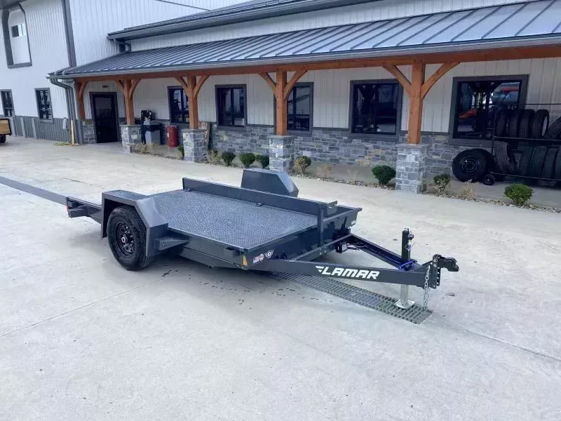2026 Lamar 79x12' Single Axle Scissor Hauler Gravity Tilt Equipment Trailer 7000# GVW * 7000# TORSION AXLE* STEEL FLOOR 3/16 * WRAPPED SIDES * EXTRA D-RINGS * SPARE MOUNT * CHARCOAL * FULL FRAME * 16" 10-PLY TIRES * ADJUSTABLE COUPLER * DROP JACK
