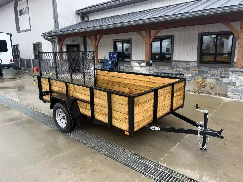 2026 AMO 78x10' High Side Utility Landscape Trailer 2990# GVW * 4-BOARD HIGH SIDE * 2' SIDES * TOOLESS GATE REMOVAL * TIE DOWNS