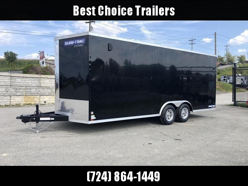 2021 Sure-Trac 8.5x20' Enclosed Car Trailer 9900# GVW * BLACK * TORSION AXLES * 7K DROP LEG JACK * SCREWLESS * 48" DOOR * ALUMINUM WHEELS 2021 Sure-Trac 8.5x20' Enclosed Car Trailer 9900# GVW * BLACK * TORSION AXLES * 7K DROP LEG JACK * SCREWLESS * 48" DOOR * ALUMINUM WHEELS