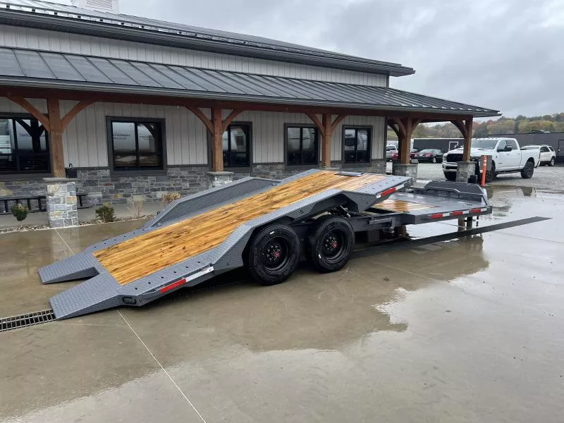 2026 RawMaxx 102x24' Power Tilt Equipment Trailer 20000# GVW * 102" DECK/DRIVE OVER FENDERS * HYDRAULIC JACK * FULL TILT * 10" ENGINEERED I-BEAM * TORSION SUSPENSION * TOOLBOX * WINCH PLATE + ROLLER * DEXTER'S * RUBRAIL/POCKETS/D-RINGS/X-TRACK/SWIVELS