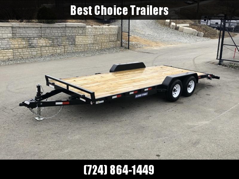 2022 Sure-Trac 7x22' Wood Deck Car Hauler 9900# GVW * RUBRAIL * REAR SLIDE OUT PUNCH PLATE FINGERJOINTED RAMPS * DIAMOND PLATE FENDERS * SEALED WIRING HARNESS * SET BACK JACK * STAKE POCKETS/D-RINGS * DIAMOND PLATE DOVETAIL 2022 Sure-Trac 7x22' Wood Deck Car Hauler 9900# GVW * RUBRAIL * REAR SLIDE OUT PUNCH PLATE FINGERJOINTED RAMPS * DIAMOND PLATE FENDERS * SEALED WIRING HARNESS * SET BACK JACK * STAKE POCKETS/D-RINGS * DIAMOND PLATE DOVETAIL